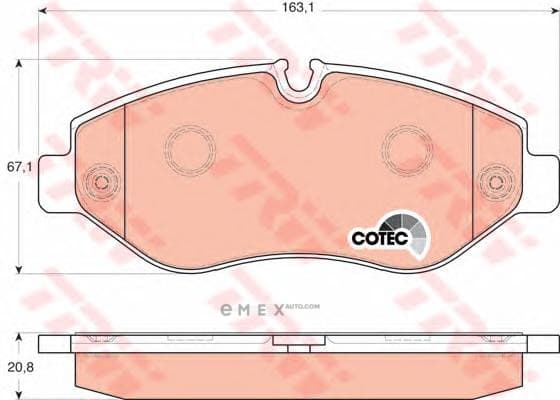 OEM PAD KIT, DISC BRAKE GDB1698