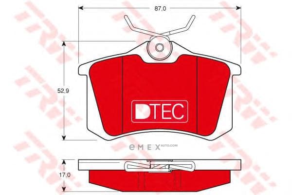 OEM PAD KIT, DISC BRAKE GDB1330DTE