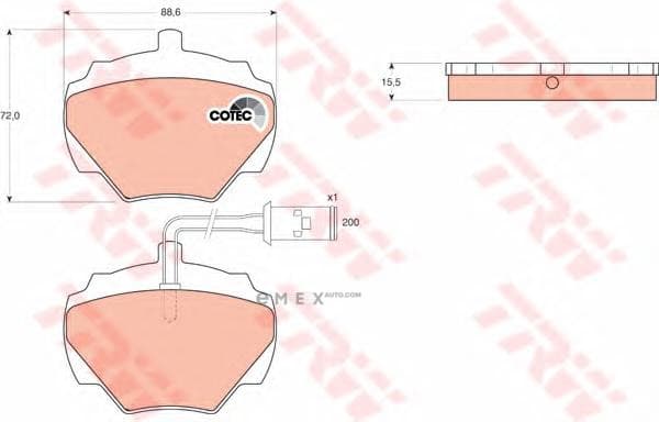 OEM BRAKE PAD SET/LAND ROVER GDB976