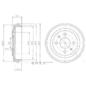 OEM BRAKE DRUM BF136