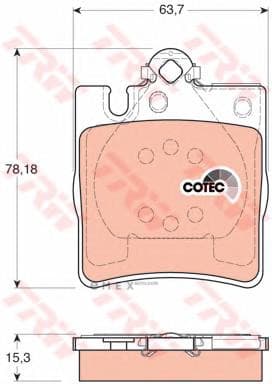 OEM PAD KIT, DISC BRAKE GDB1334