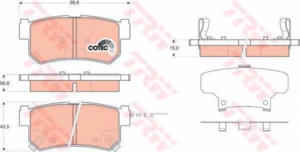 OEM PAD KIT, DISC BRAKE GDB3366