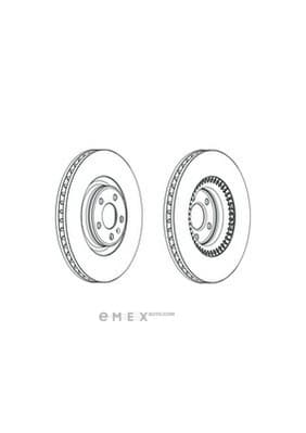 OEM BRAKE DISC-FR/AUDI A6 (4G2,C7) DDF1987C1