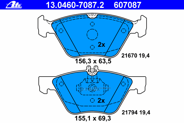 OEM PAD KIT, DISC BRAKE 13046070872