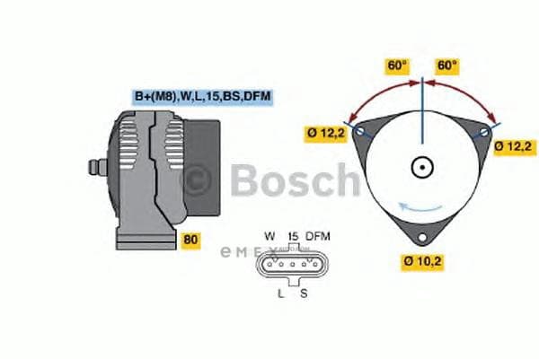 OEM DREHSTROMLICHTMASCHINE I.A. 0986046590