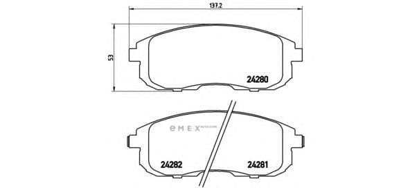 OEM Front Brake Pad Set, Disc Brake P23126