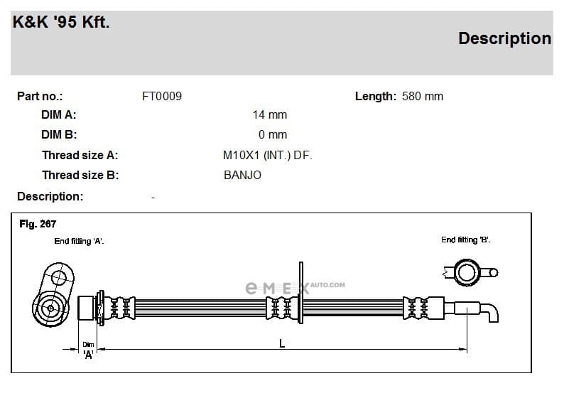 OEM HOSE ASSY, WINDSHIELD WASHER FT0009