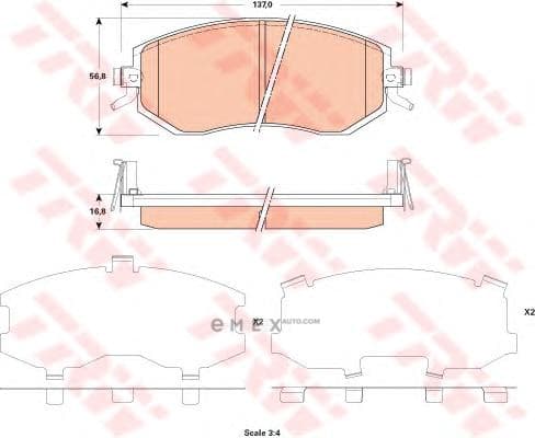 OEM PAD KIT, DISC BRAKE GDB3519