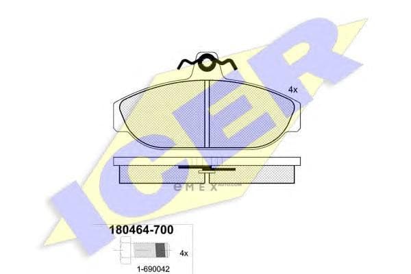 OEM PAD KIT, DISC BRAKE 180464