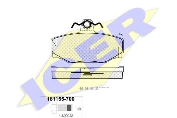 OEM BRAKE PAD 181155