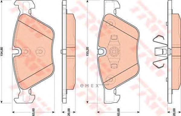 OEM BRAKE PAD SET FRT E90/325DI GDB1810