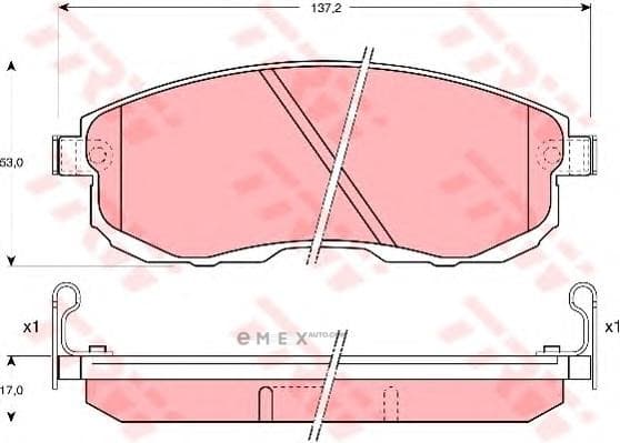 OEM PAD KIT, DISC BRAKE GDB1003