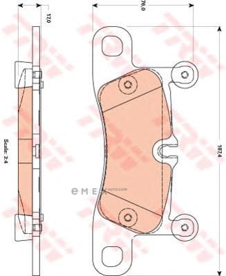 OEM PAD KIT, DISC BRAKE GDB1875