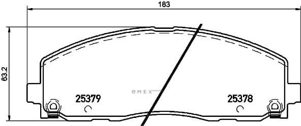 OEM PAD KIT, DISC BRAKE P11035