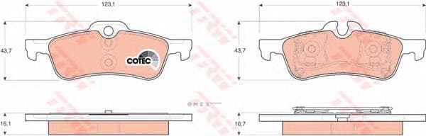 OEM PAD KIT, DISC BRAKE GDB1561