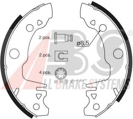 OEM Brake Shoes/ABS 8118