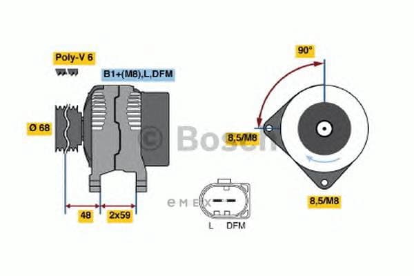 OEM DREHSTROMLICHTMASCHINE I.A. 0986041890