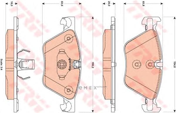 OEM PAD KIT, DISC BRAKE GDB1882