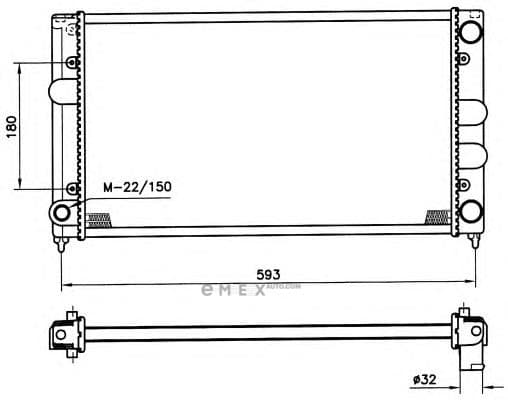 OEM RADIATOR ASSY, A/C 539501