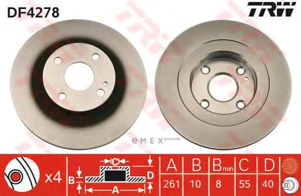 OEM BRAKE ROTOR DF4278