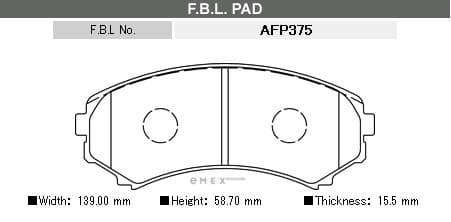 OEM PAD KIT, DISC BRAKE AFP375