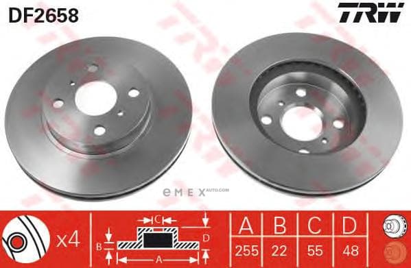 OEM BRAKE ROTOR DF2658