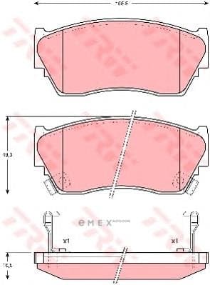 OEM PAD KIT, DISC BRAKE GDB1012