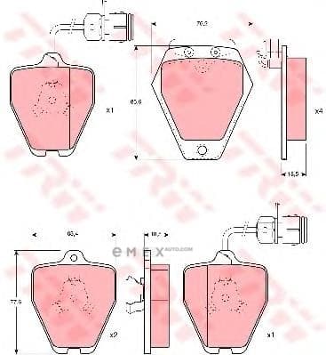 OEM PAD KIT, DISC BRAKE GDB1162