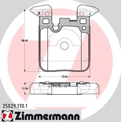 OEM PAD KIT, DISC BRAKE 250291701