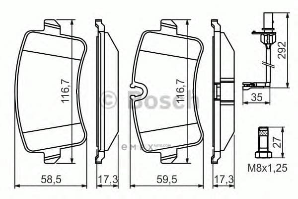 OEM PAD KIT, DISC BRAKE 0986494446