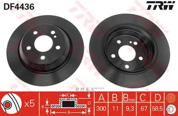 OEM BRAKE ROTOR DF4436