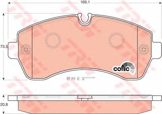 OEM PAD KIT, DISC BRAKE GDB1696