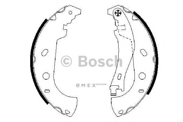 OEM SHOE KIT, DRUM BRAKE 0986487559