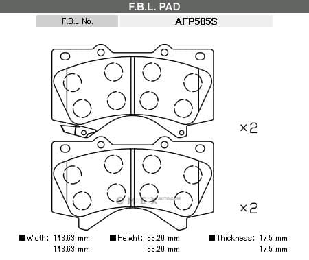 OEM SHOE KIT, DRUM BRAKE AFP585S