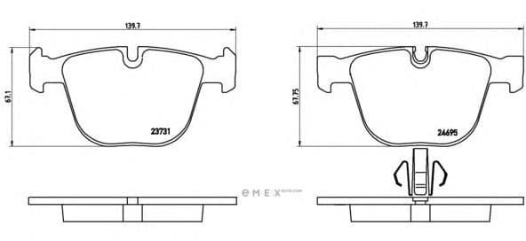 OEM PAD KIT, DISC BRAKE P06053