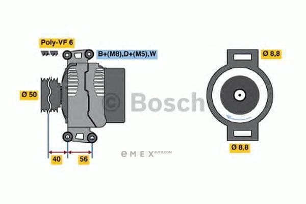 OEM DREHSTROMLICHTMASCHINE I.A. 0986041530