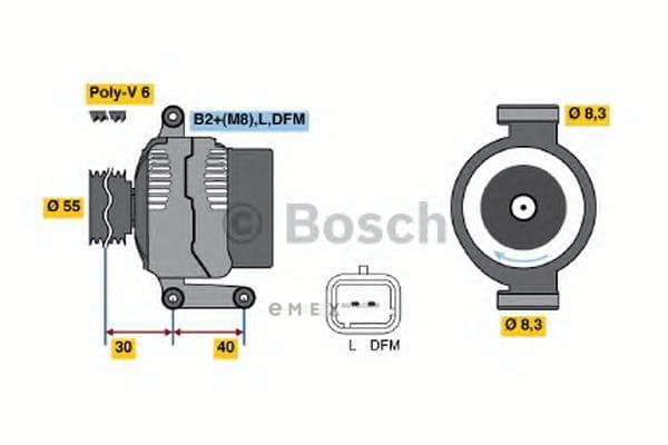 OEM DREHSTROMLICHTMASCHINE I.A. 0986041850