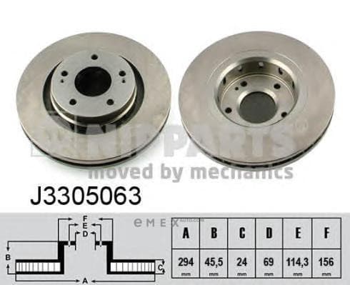 OEM NIPPARTS BRAKE DISCS J3305063