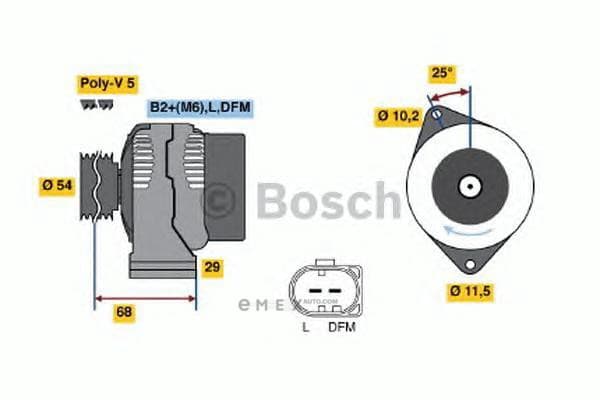 OEM DREHSTROMLICHTMASCHINE I.A. 0986044490