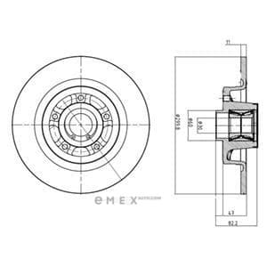 OEM SINGLE DISC BEARING & ABS RING BG9023RS