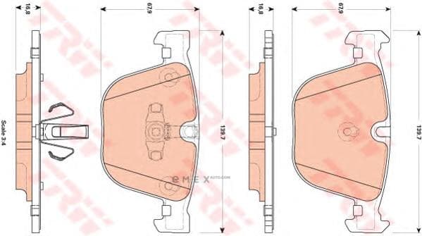 OEM PAD KIT, DISC BRAKE GDB1857