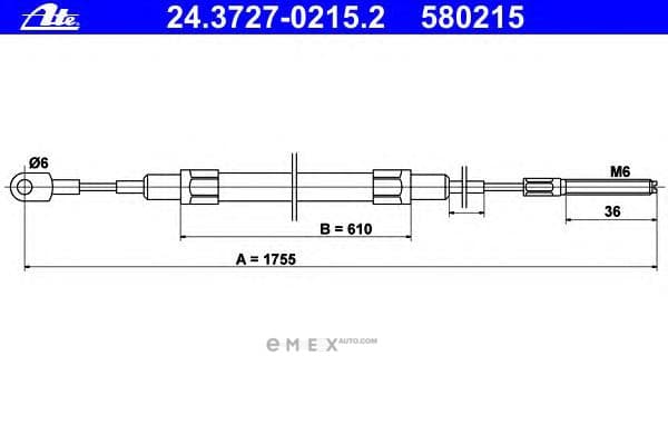 OEM CABLE ASSY, PARKING BRAKE 24372702152