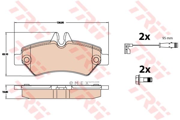 OEM PAD KIT, DISC BRAKE GDB2076