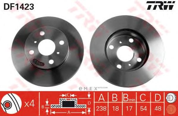 OEM BRAKE ROTOR DF1423