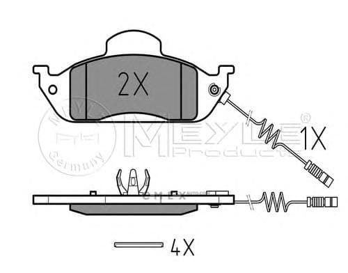 OEM BRAKE PAD SET FRT W163 0252319317W