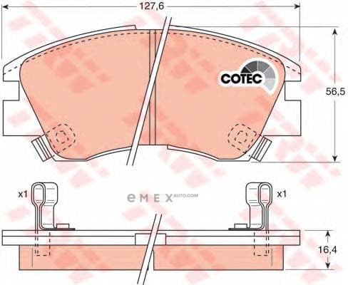 OEM PAD KIT, DISC BRAKE GDB729