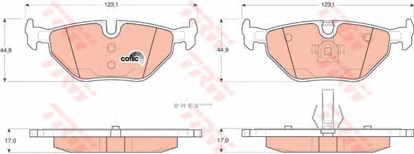 OEM PAD KIT, DISC BRAKE GDB1344