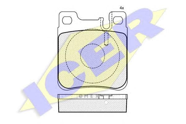 OEM BRAKE PAD SET RR. DB300/500/600 93- 180976