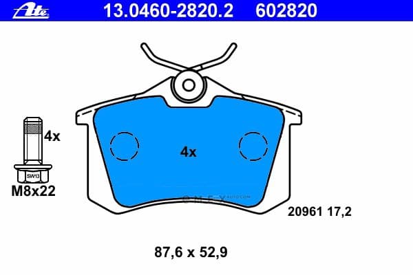 OEM PAD KIT, DISC BRAKE 13046028202