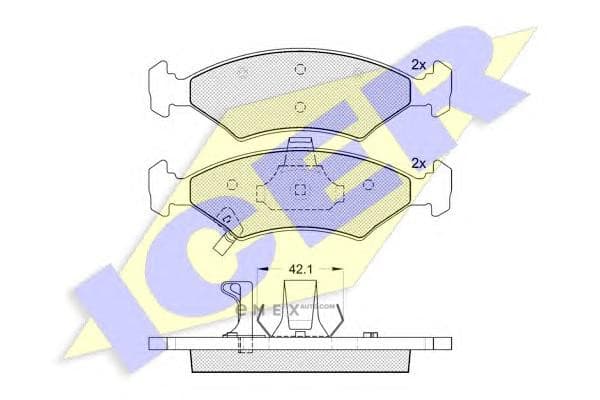 OEM BR.PAD F KIA MENTOR 1.6, SEPHIA1.5 181231